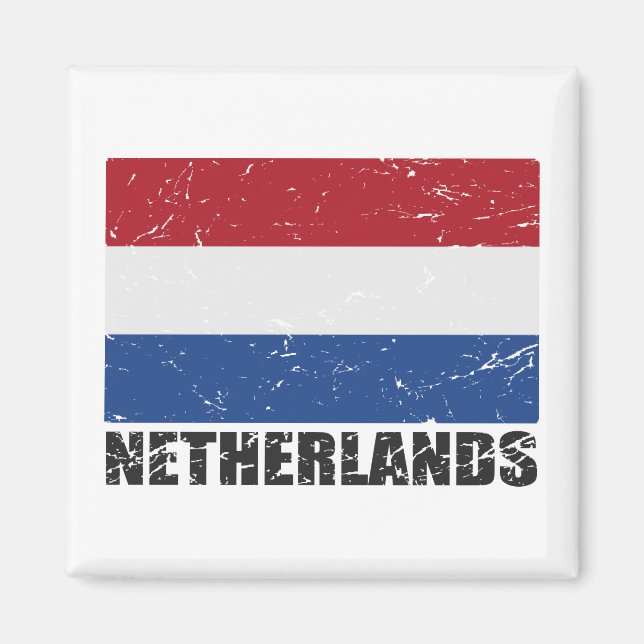 Íman Holanda Vintage Flag (Frente)
