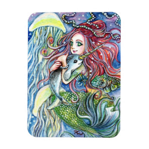 Íman Holding Narwhal Baby - Sereia Art