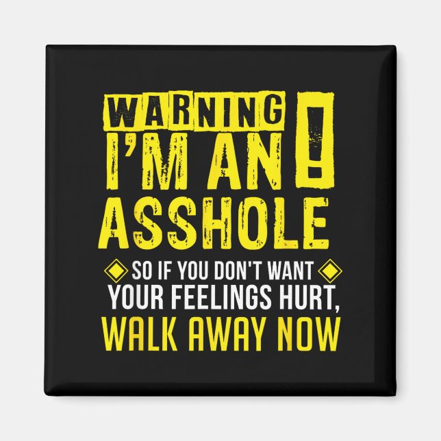 Íman Hole Holes Warning Profanity Fun Gag Gift  (Frente)
