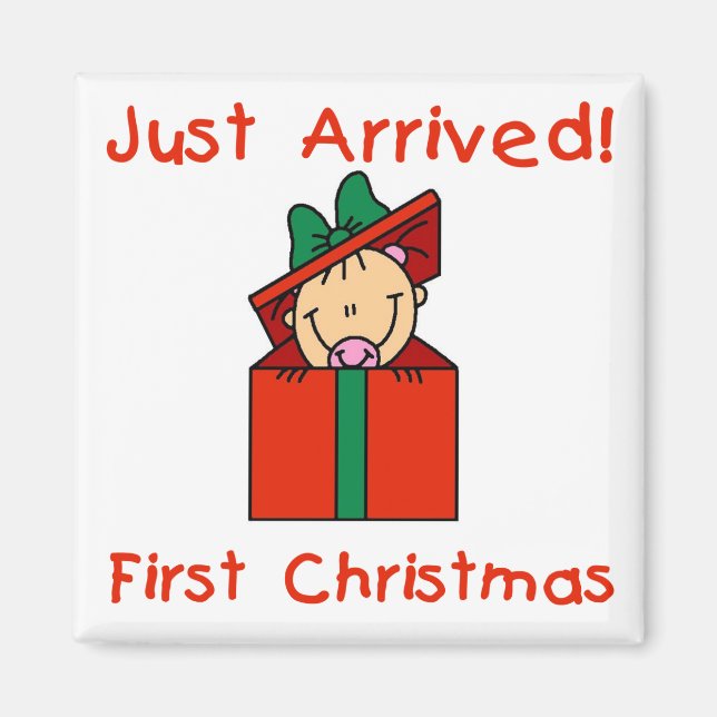 Íman Holiday Baby Girl acabou de chegar Camisetas e pre (Frente)