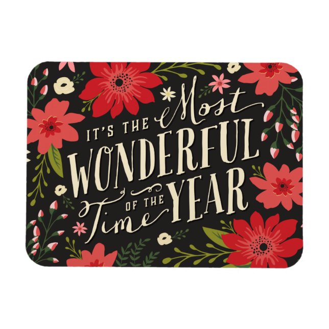 Íman Holiday Floral Magnet (Horizontal)
