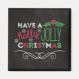 Íman Holly Jolly Christmas Rustic Chalkboard