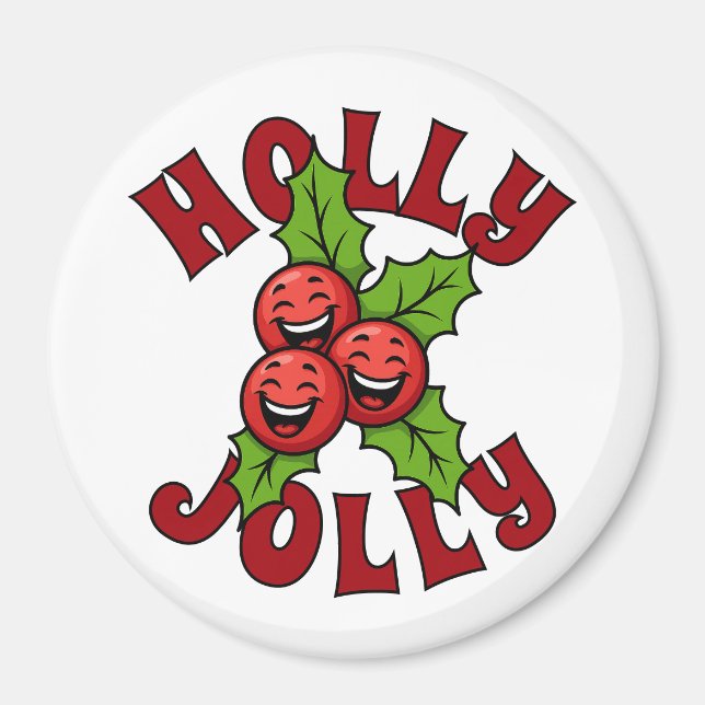 Íman Holly Jolly Funny Rindo Holly Christmas (Frente)