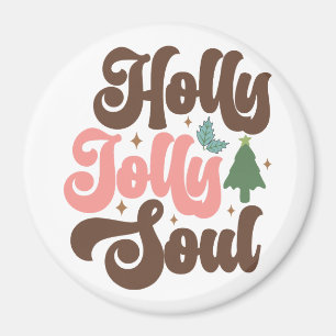 Íman Holly Jolly Soul Retro Groovy Feriados de Natal