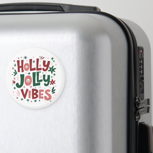 Íman Holly Jolly Vibes O Magnet De Natal (In Situ (Luggage))