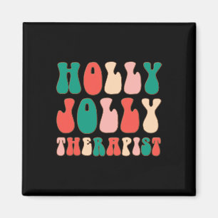 Íman Holly Xmas Jolly Therapist Retro Groovy Natal