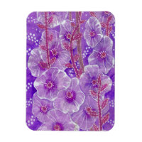 Hollyhock Roxo, Flor Mallow Malva Arte Floral