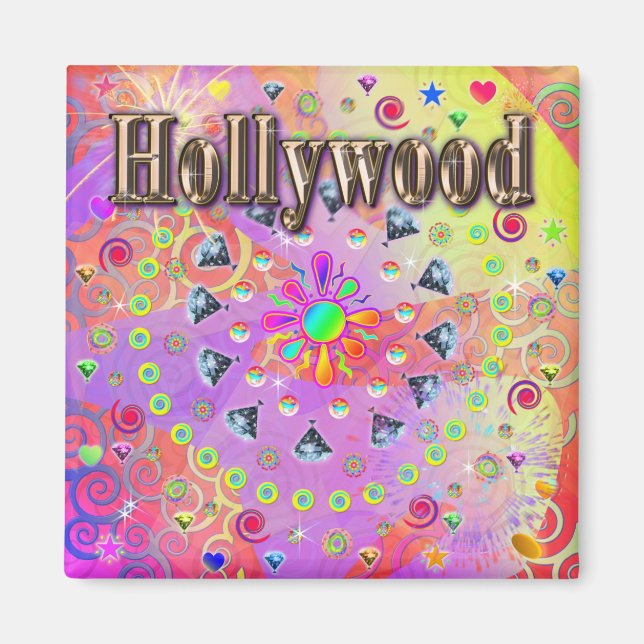 Íman Hollywood Lucky Ouro Magnet (Frente)