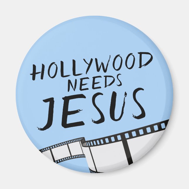 Íman Hollywood precisa de Jesus em azul (Frente)