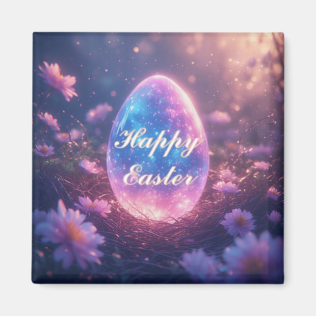Íman Holographic Neon Easter Egg Card (Frente)