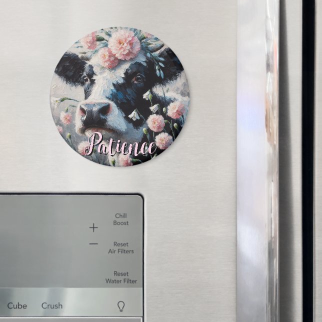 Íman Holstein Cow Flowers Farm Farmhouse Personalized (In Situ (Fridge))