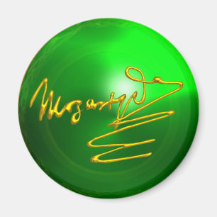 Íman HOMAGE TO MOZART Gold Signature of Composer Green