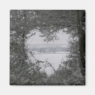 Íman Home For The Holidays Love Snow Heart Photo
