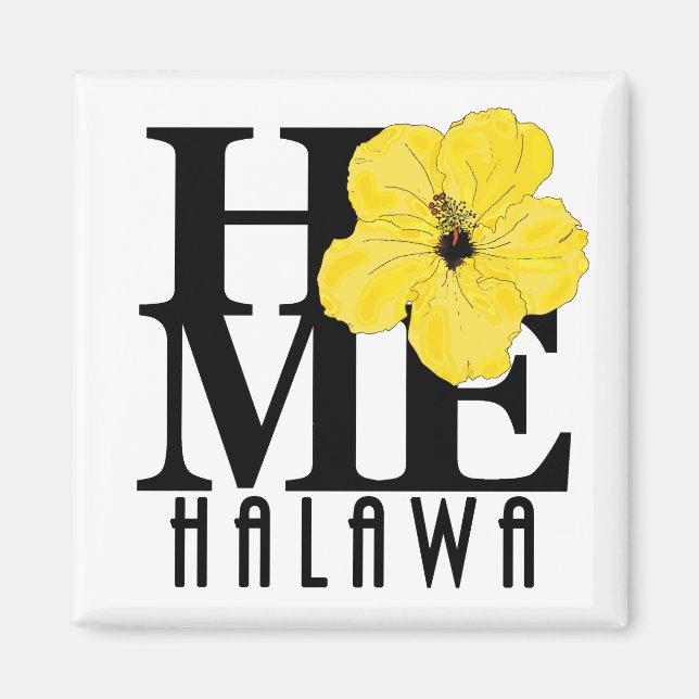 Íman HOME Halawa Hawaii Yellow Hibiscus (Frente)