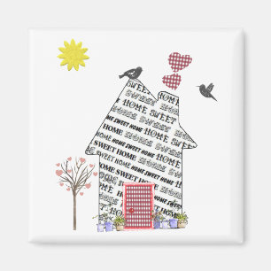 Íman Home Sweet Home Imã de geladeira - Novo presente 