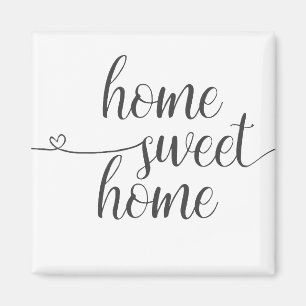 Íman Home Sweet Home, Simple, Black and White Magnet