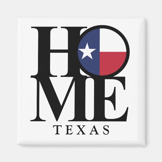 Íman Home Texas 2x2 Square Magnet (Frente)