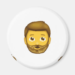 Íman homem barbudo emoji