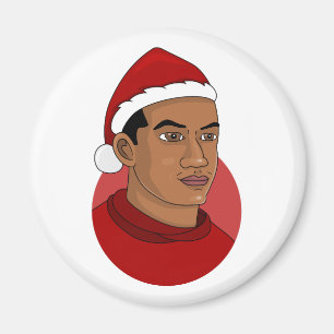 Íman Homem com o chapéu de Papai Noel