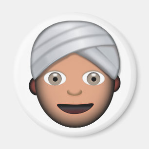 Íman Homem com turbante Emoji