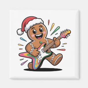 Íman Homem de Biscoito de Gengibre Tocando Guitarra Elé