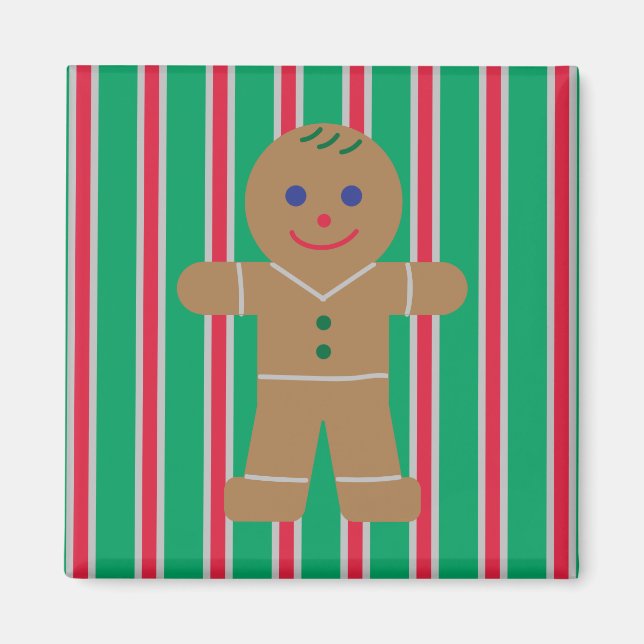 Íman Homem de Biscoito de Natal Divertido e Chique (Frente)