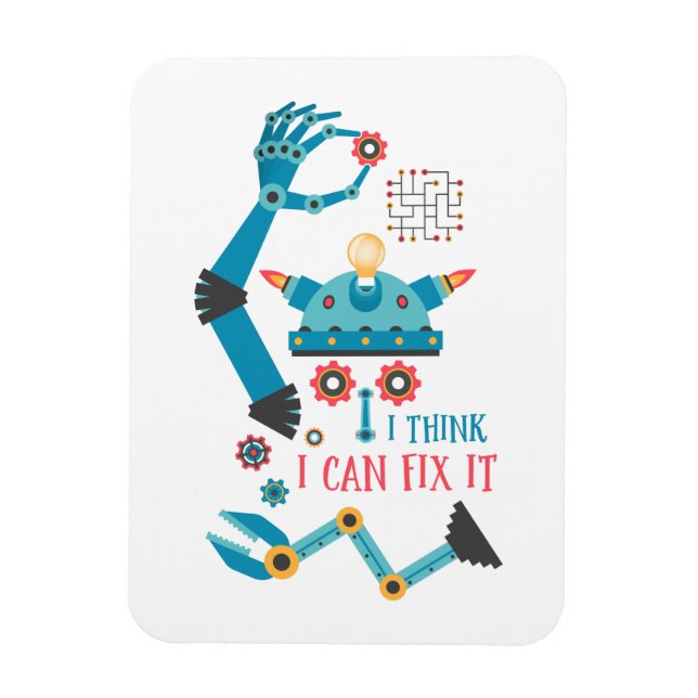 Íman Homem de Reparo Robô Engraçado (Vertical)