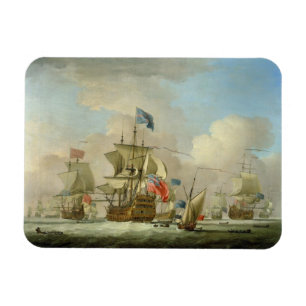 Íman Homem--Guerra britânica e um Sloop, c.1720-30