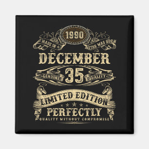 Íman Homem Lendário Nasceu Dezembro 1990 35º Aniversári