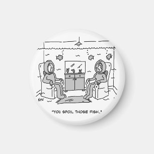 Íman Homem mama seu peixe tropical - Cartografia engra