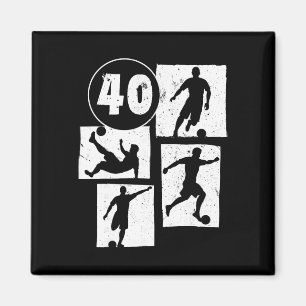 Íman Homem Mulher 40 Anos de Idade Futebol Jogador Fute