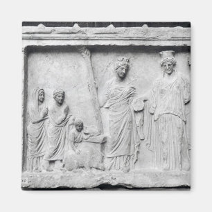 Íman Homem, mulher e criança antes de um altar