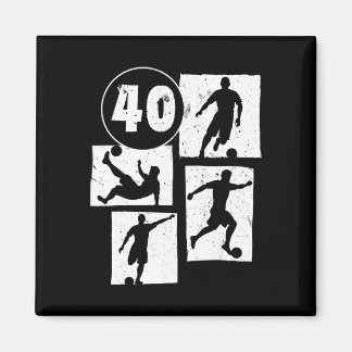 Íman Homem Mulher Jogador de Futebol 40 Anos de Idade 