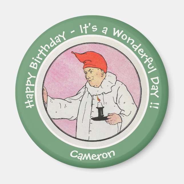 Íman Homem na Lua Mãe Ganha Festas de aniversário (Frente)