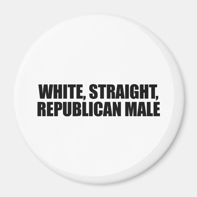 Íman Homem Republicano hetero Branco (Frente)