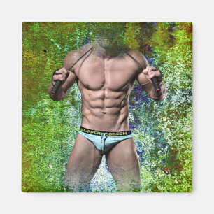 Íman Homem sexy muscular branco de SlipperyJoe, alto-fa