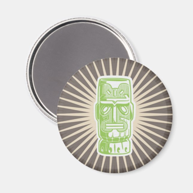 Íman Homem Tiki Verde (Front/Back)