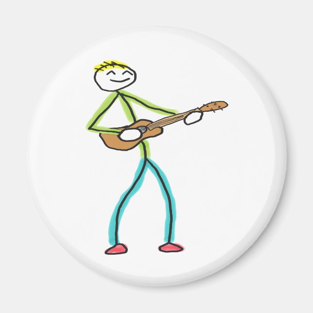 Íman Homem Tocando Ukulele (Frente)