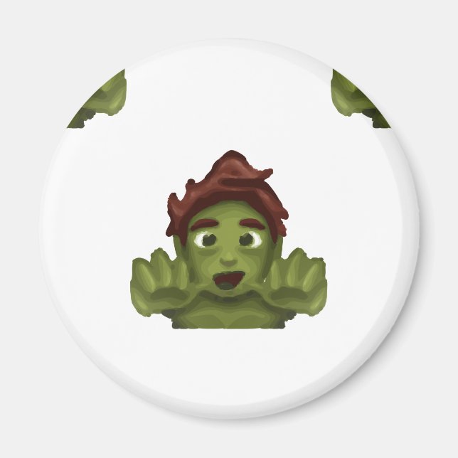 Íman homem zombie emoji (Frente)