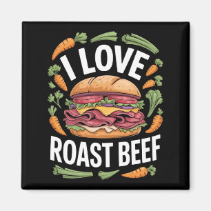 Íman Homens Amam Sanduíche de Carne Assada Humor de Foo