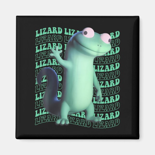 Íman Homens Animais Engraçado Lizard Meme _4 (Frente)