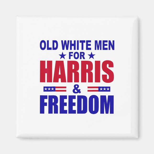 Íman Homens Brancos para Harris e Liberdade  (Frente)