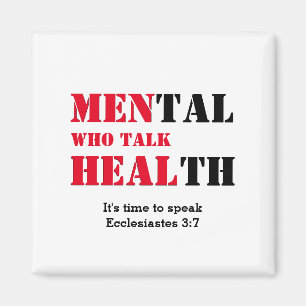 Íman HOMENS DA Saúde Mental QUE FALAM Vermelho curado p