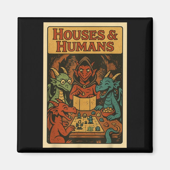 Íman Homens De Jogos De Nerd Engraçados No Gamer Rpg (Frente)