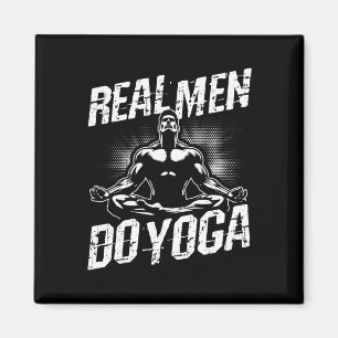Íman Homens de Verdade Fazem Yoga Pose de Yoga Engraçad