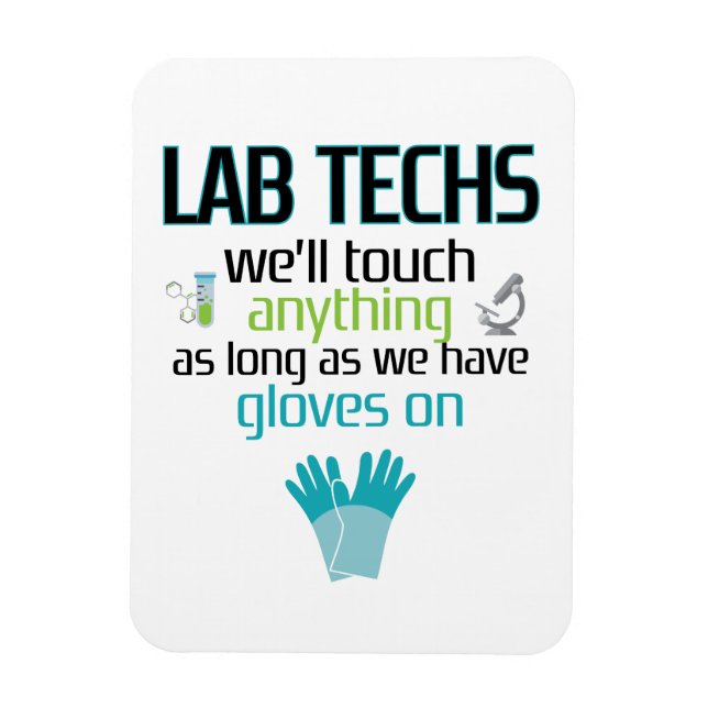 Íman Homens do Laboratório Engraçados pelo Técnico do L (Vertical)