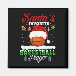 Íman Homens do Natal Bysketbyll Byll Santa Hat Xmas Boy