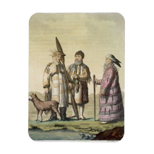 Íman Homens e mulheres do Alasca vestidos para pescar (