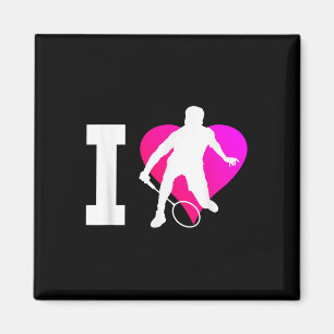 Íman Homens Mulheres Badminton Jogador de Badminton Pet