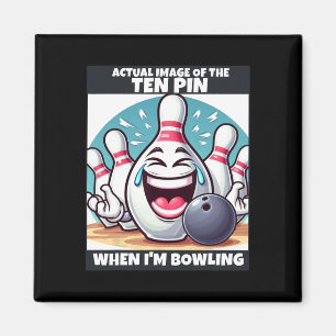 Íman Homens Mulheres Crianças Ten Pin Engraçado Rindo Q